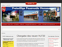 Tablet Screenshot of feuerwehr-hemme.de